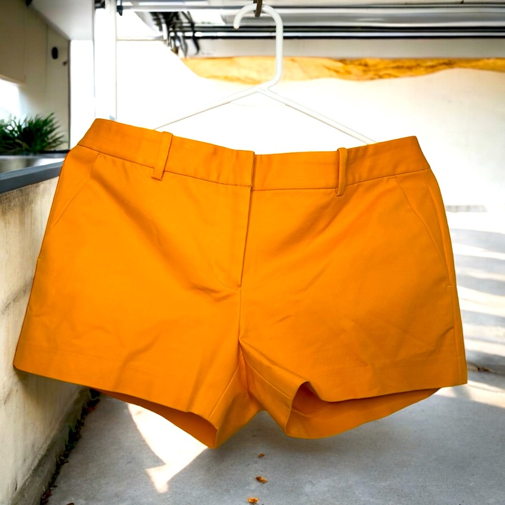 Michael Kors 🩳 Sz 4 Orange High Waist Tailored Shorts EUC - Picture 3 of 6
